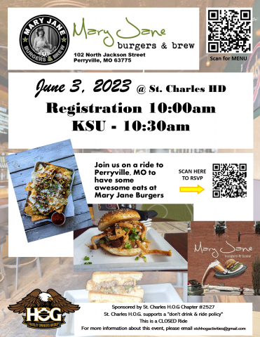 Mary Jane Burgers & Brew | St. Charles Missouri Chapter #2527 | St ...